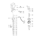 Whirlpool GC3SHEXNT04 motor and ice container parts diagram