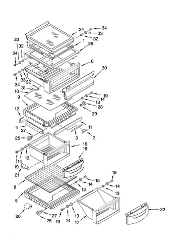 Refrigerator shelf parts