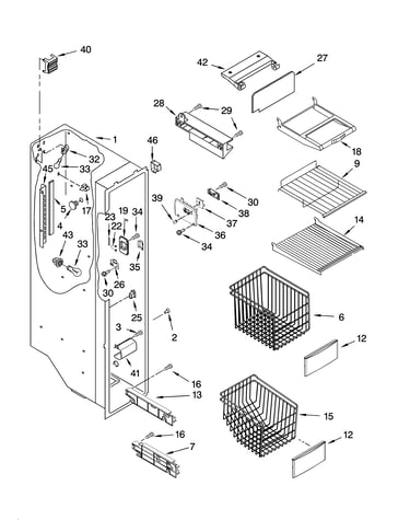 Freezer liner parts