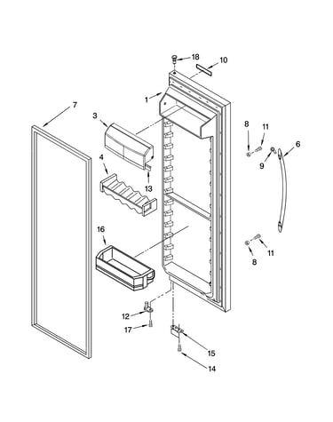 Refrigerator door parts