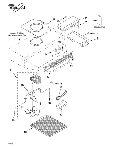 Range hood parts
