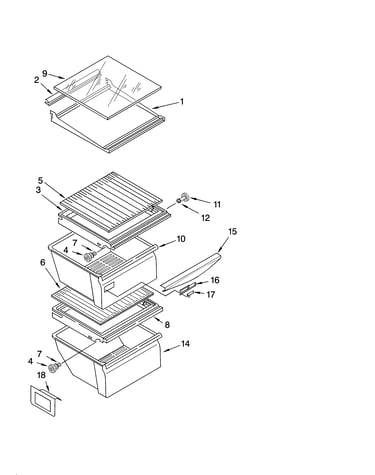 Refrigerator shelf parts