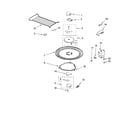 Whirlpool YGH5184XPB0 magnetron and turntable parts diagram