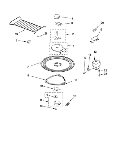 Magnetron and turntable parts