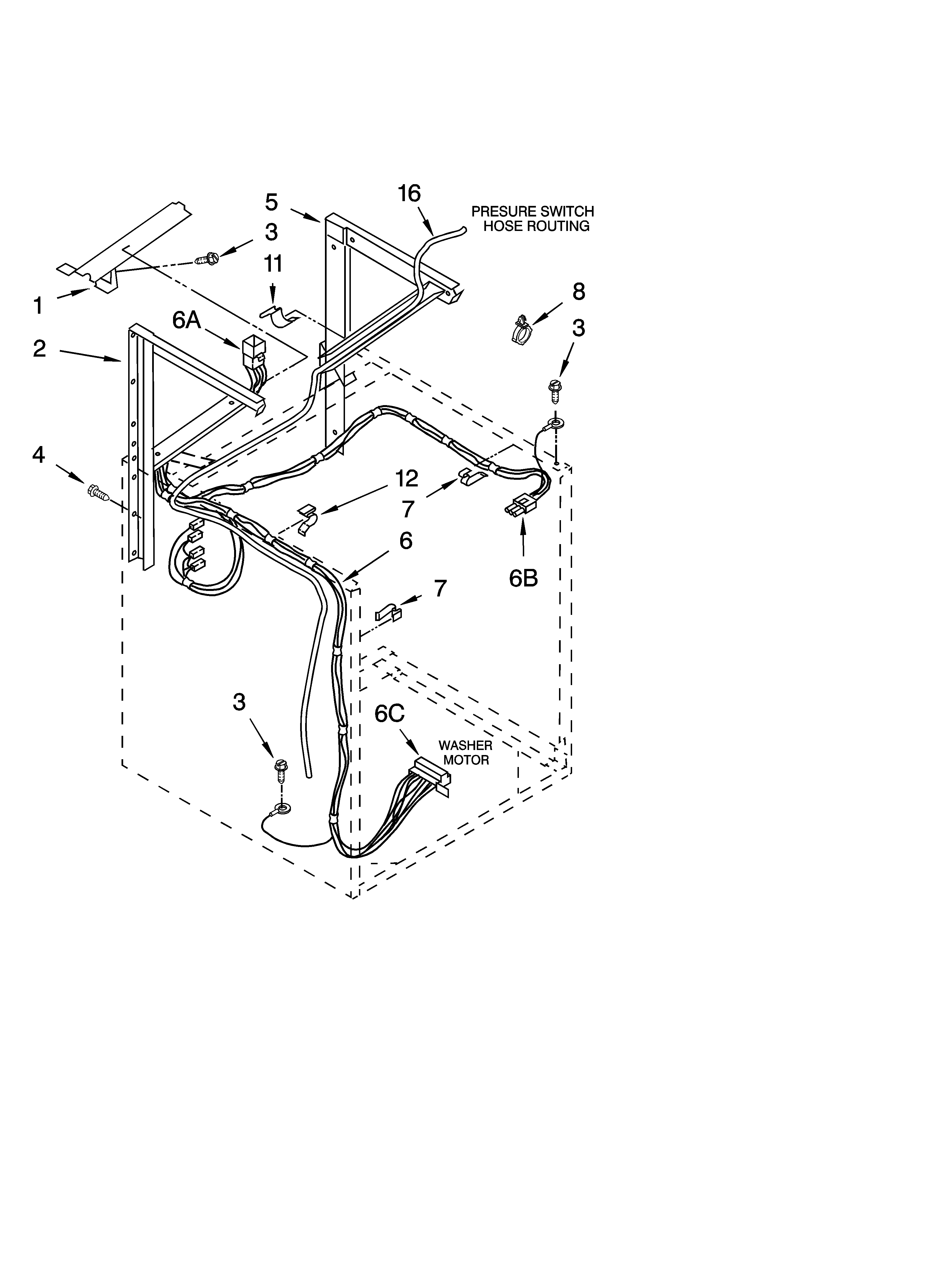 Dryer support and washer parts
