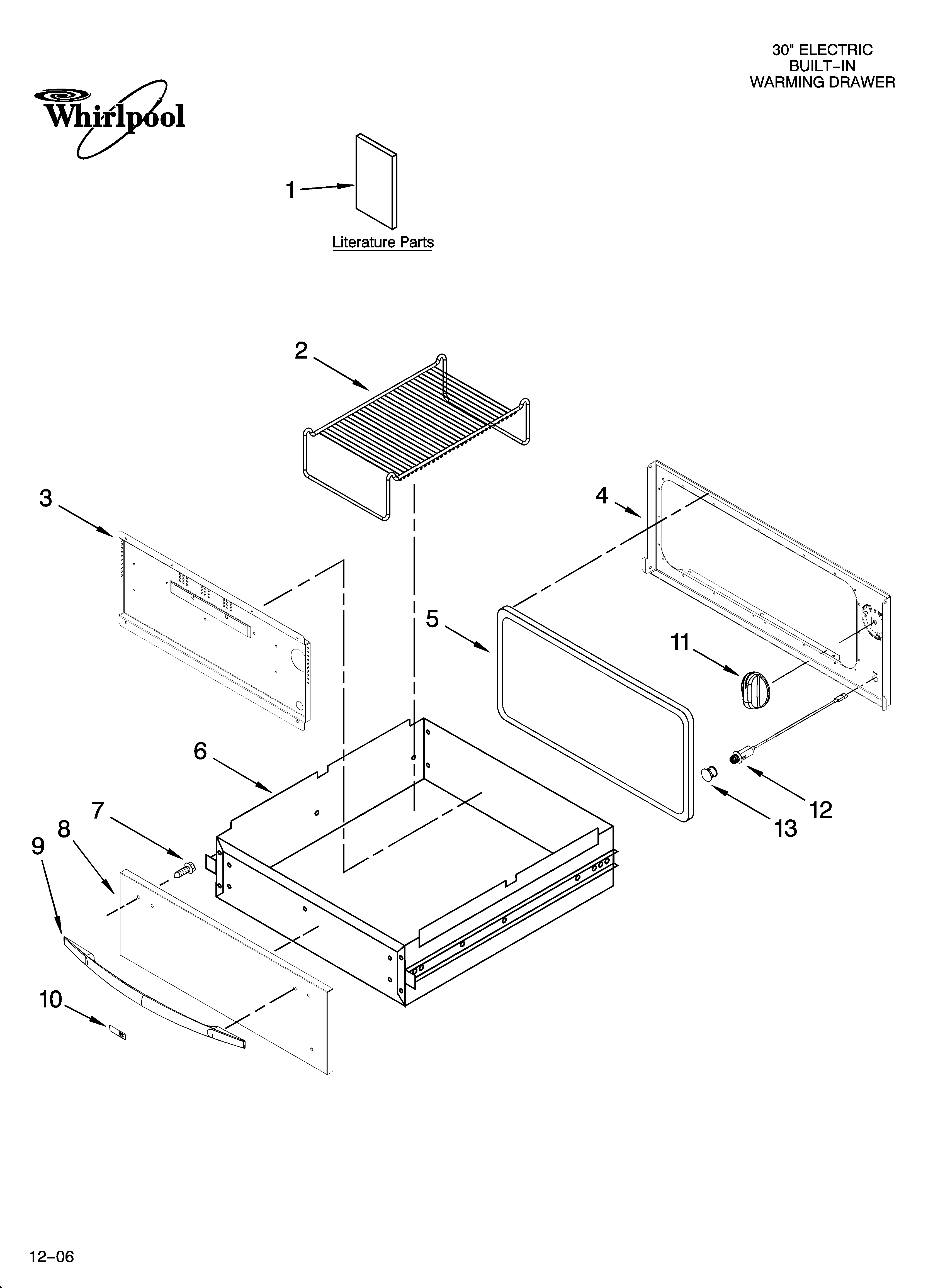 Control, door and drawer parts