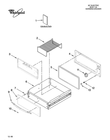 Control, door and drawer parts