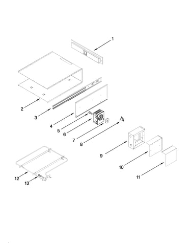 Internal warming drawer parts