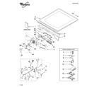 Whirlpool WGD9600SU0 top and console parts diagram