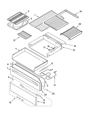 Drawer & broiler parts