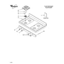 Whirlpool SF362LXSQ0 cooktop parts diagram