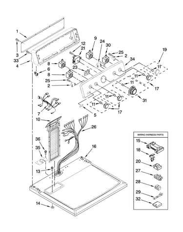 Top and console parts