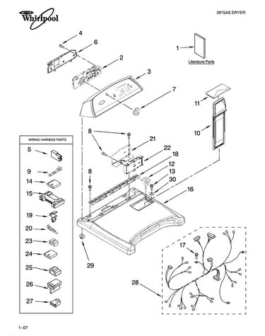 Top and console parts