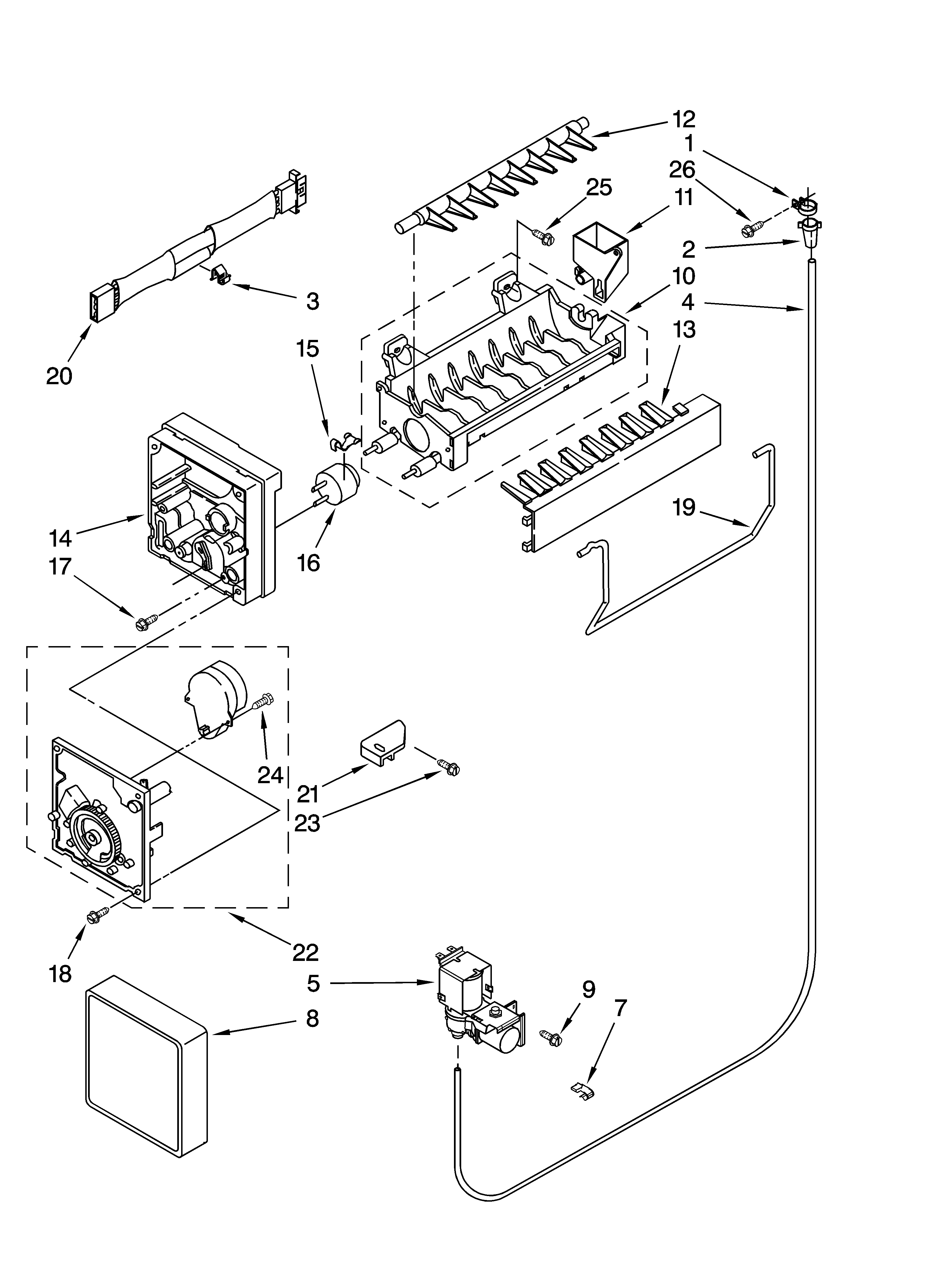 Icemaker parts, optional parts