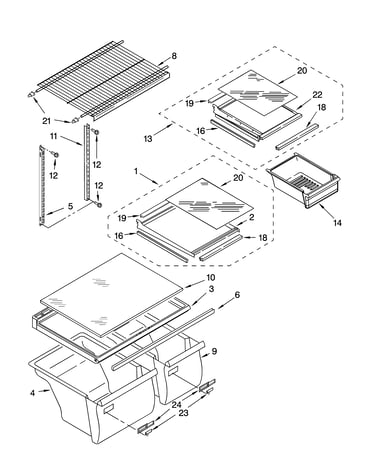 Shelf parts, optional parts