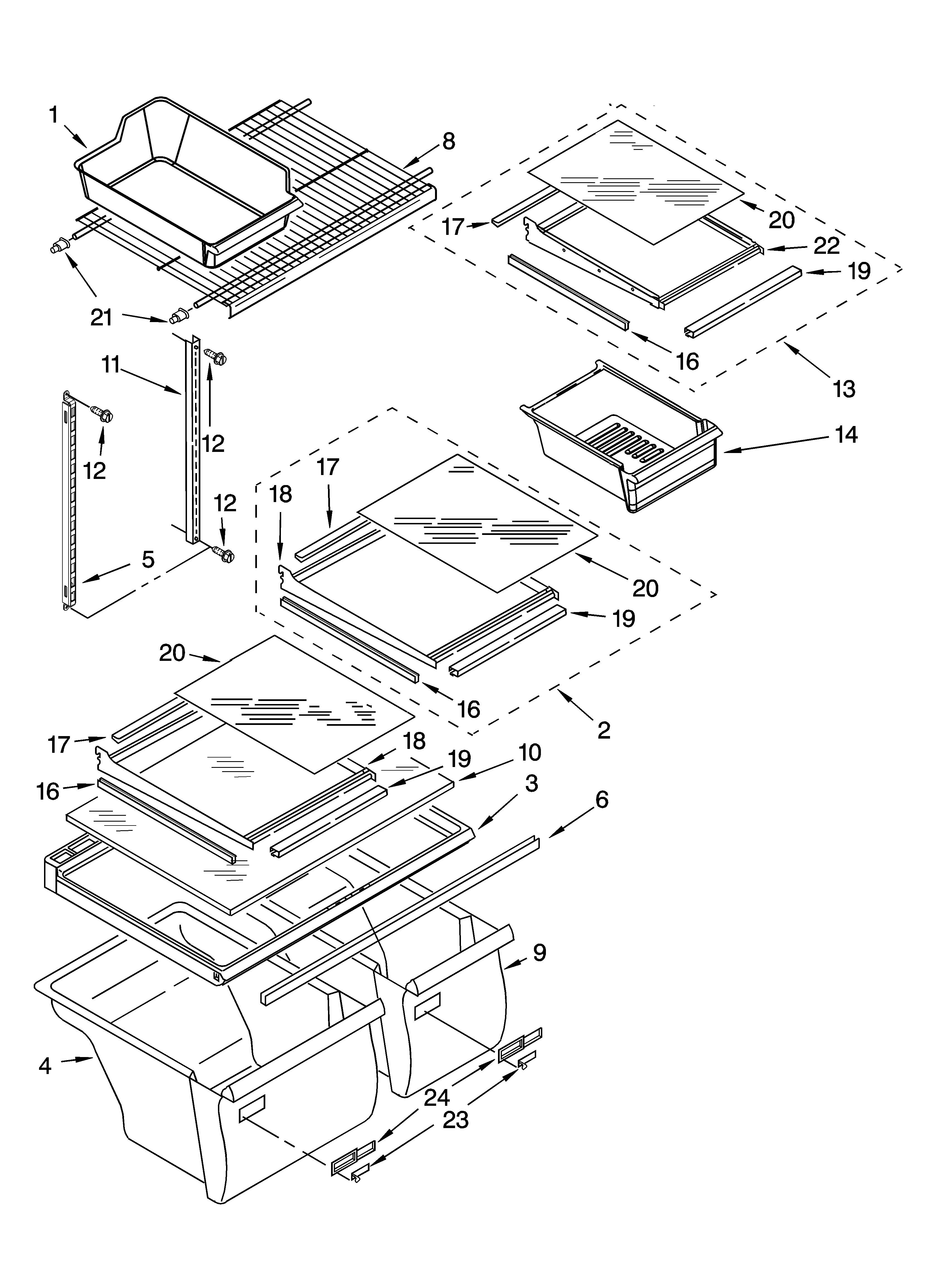 Shelf parts