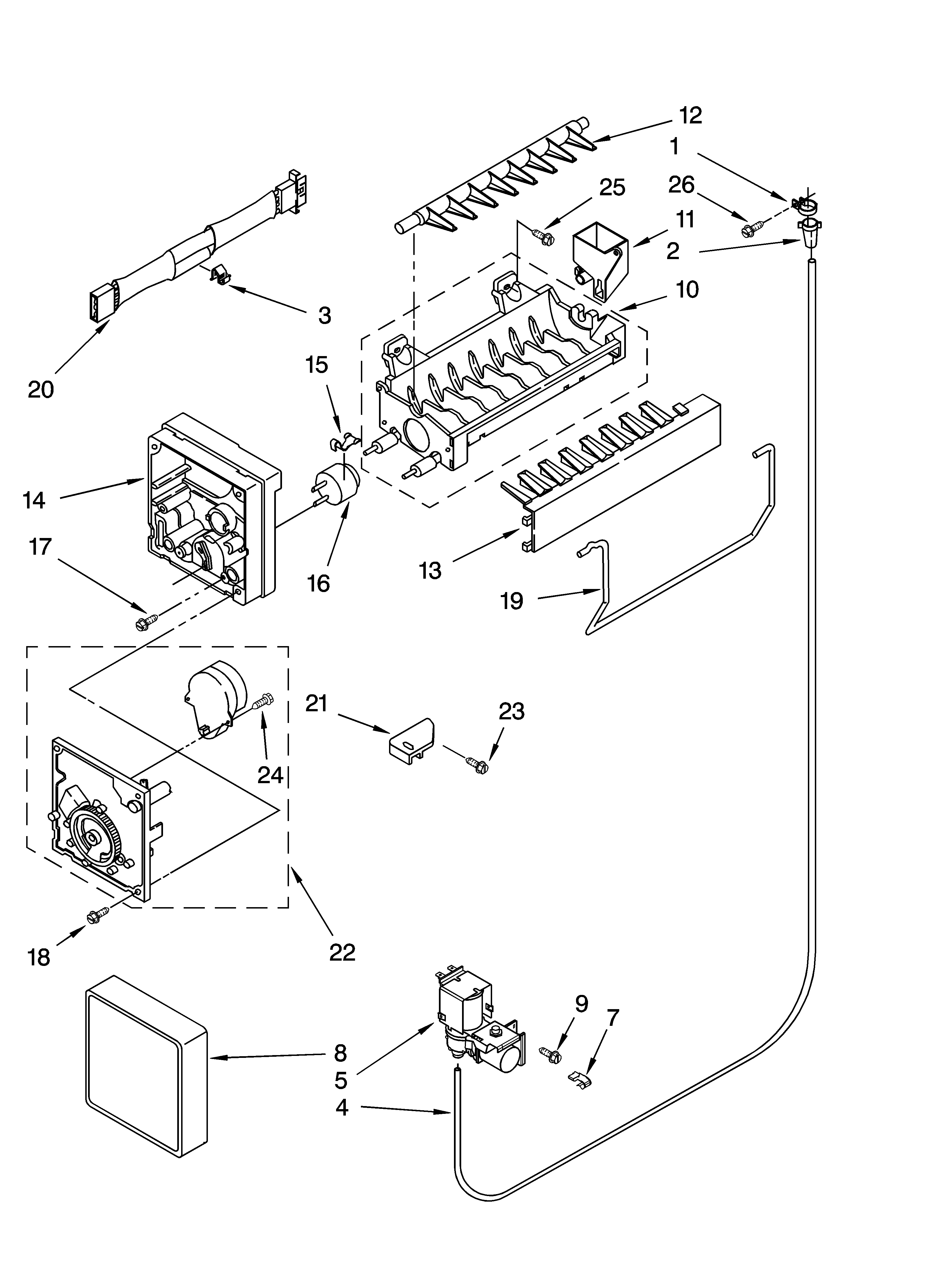 Icemaker parts, optional parts