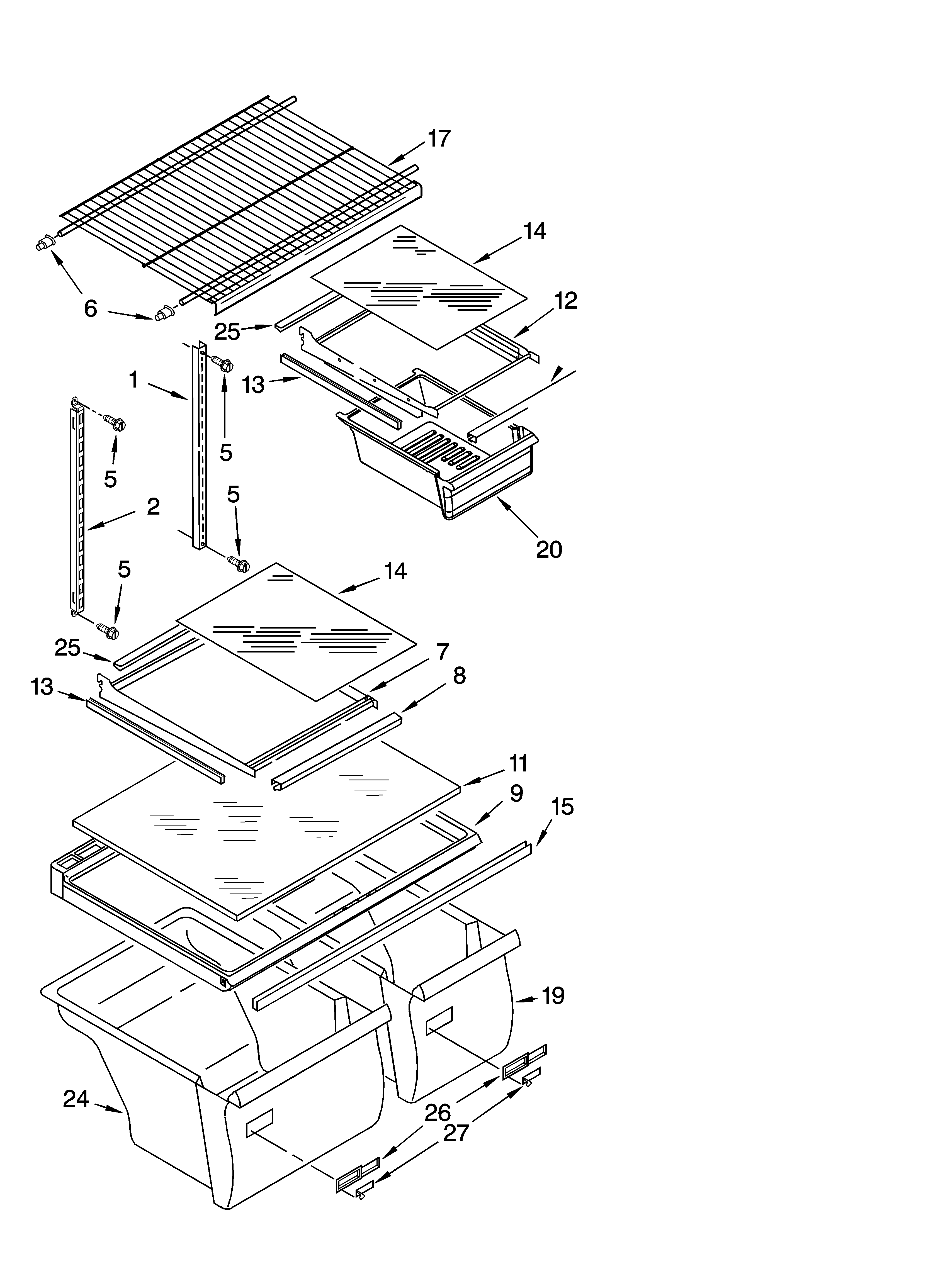 Shelf parts, optional parts