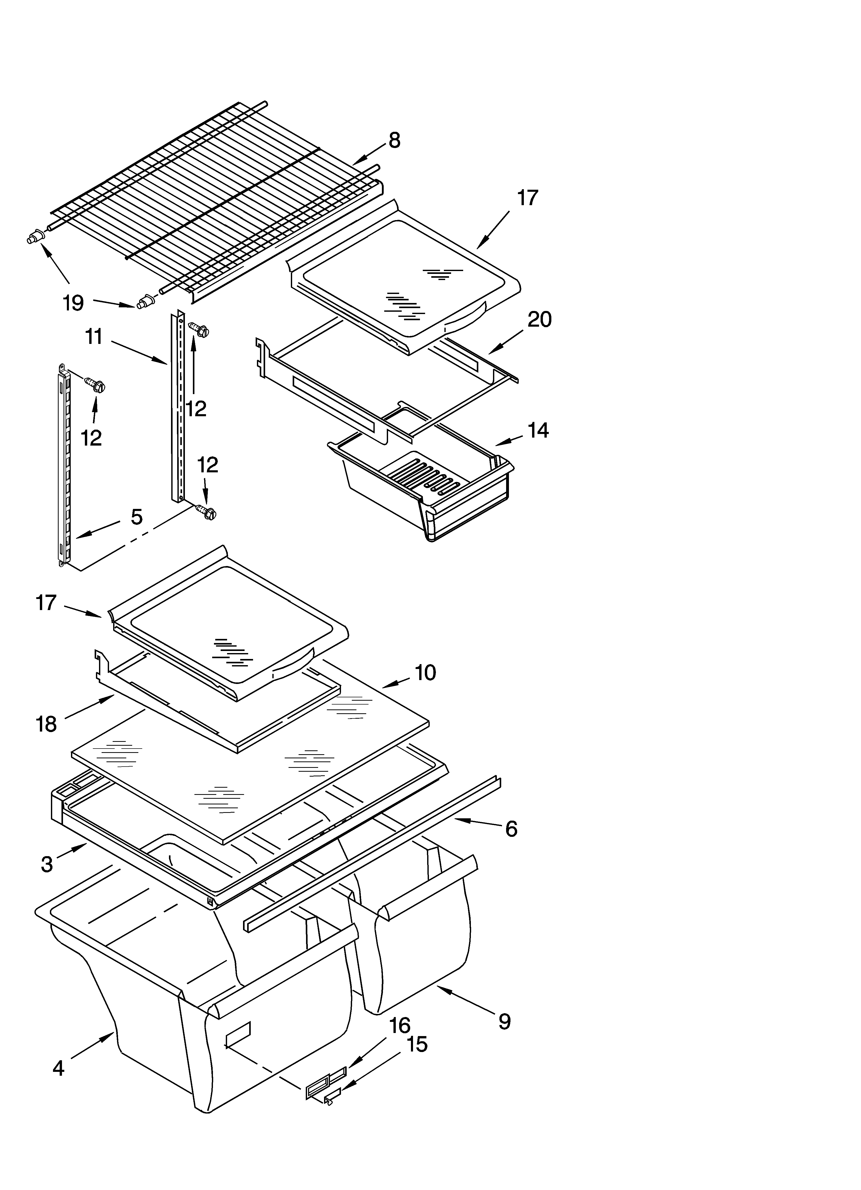 Shelf parts, optional parts
