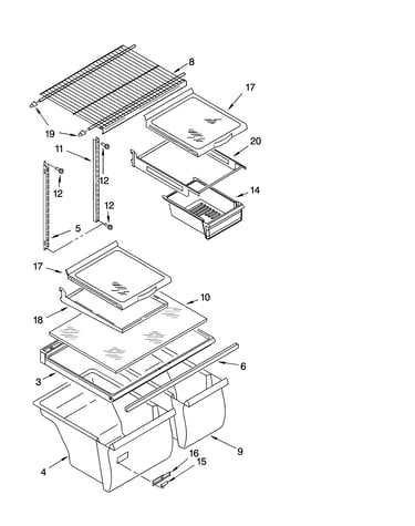 Shelf parts, optional parts