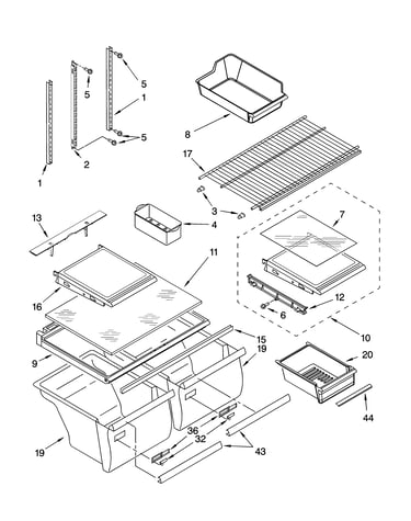 Shelf parts
