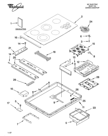 Cooktop parts, optional parts