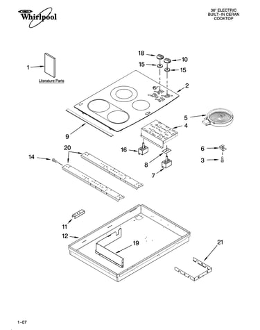 Cooktop parts, optional parts