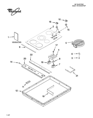 Cooktop parts, optional parts