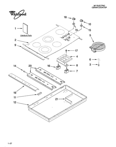 Cooktop parts, optional parts