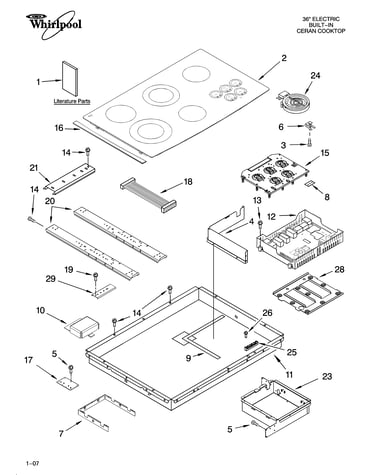 Cooktop parts, optional parts