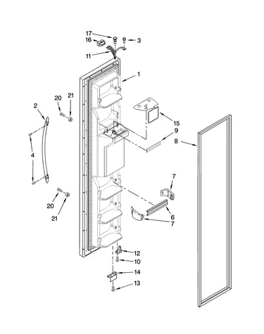 Freezer door parts