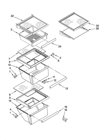 Refrigerator shelf parts