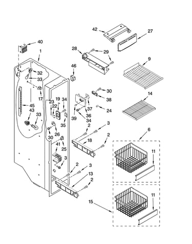 Freezer liner parts