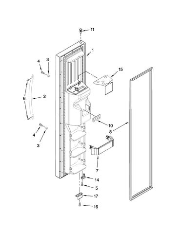 Freezer door parts