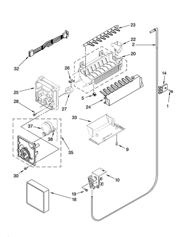 Icemaker parts, optional parts (not included)