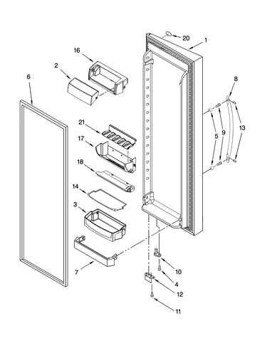 Refrigerator door parts