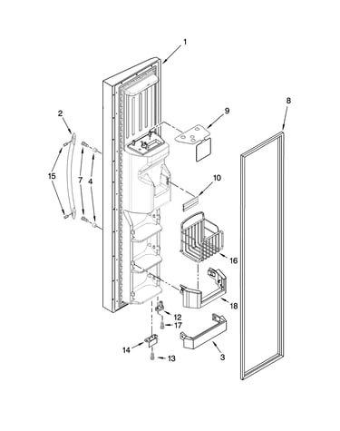 Freezer door parts