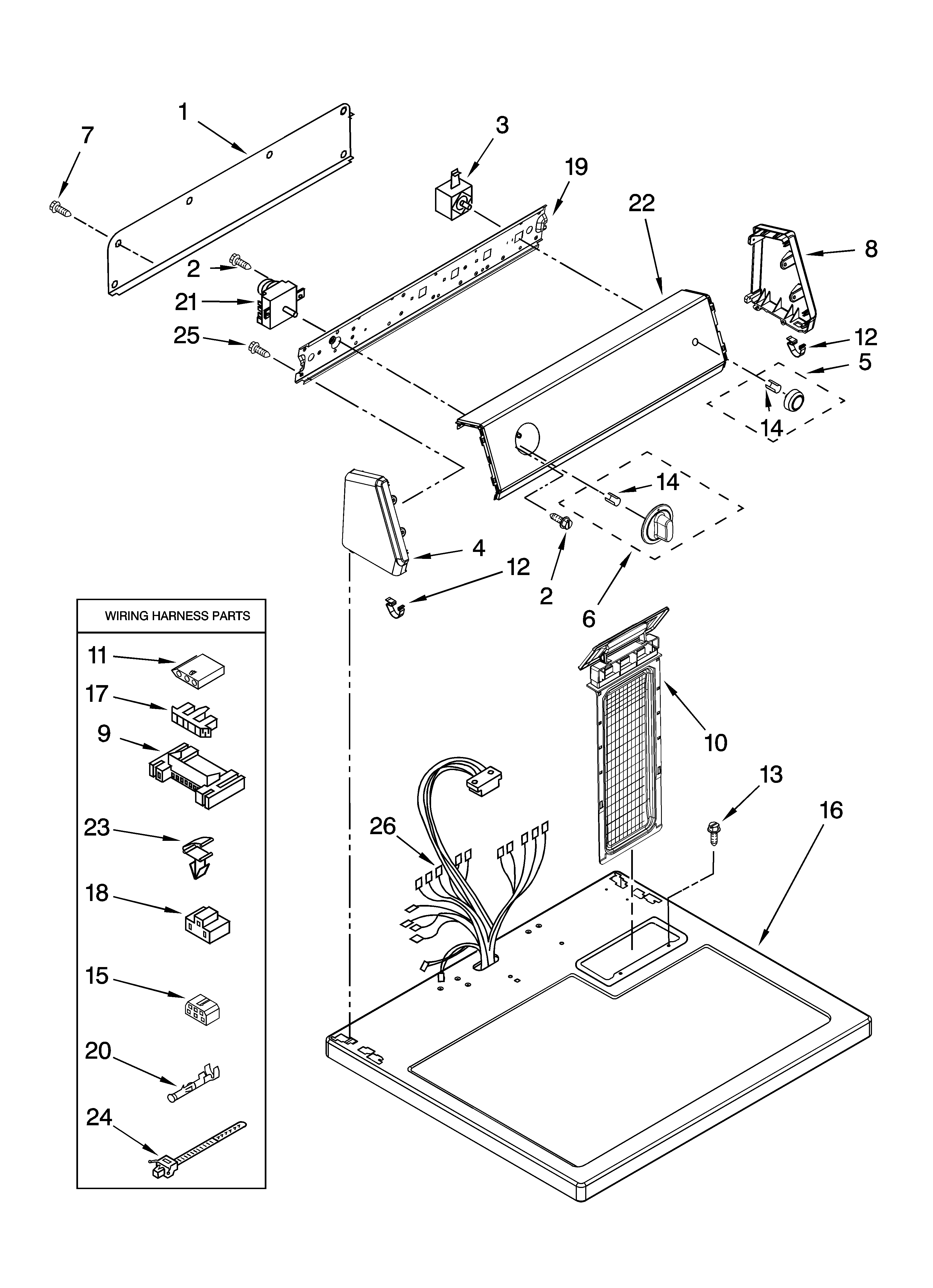 Top and console parts