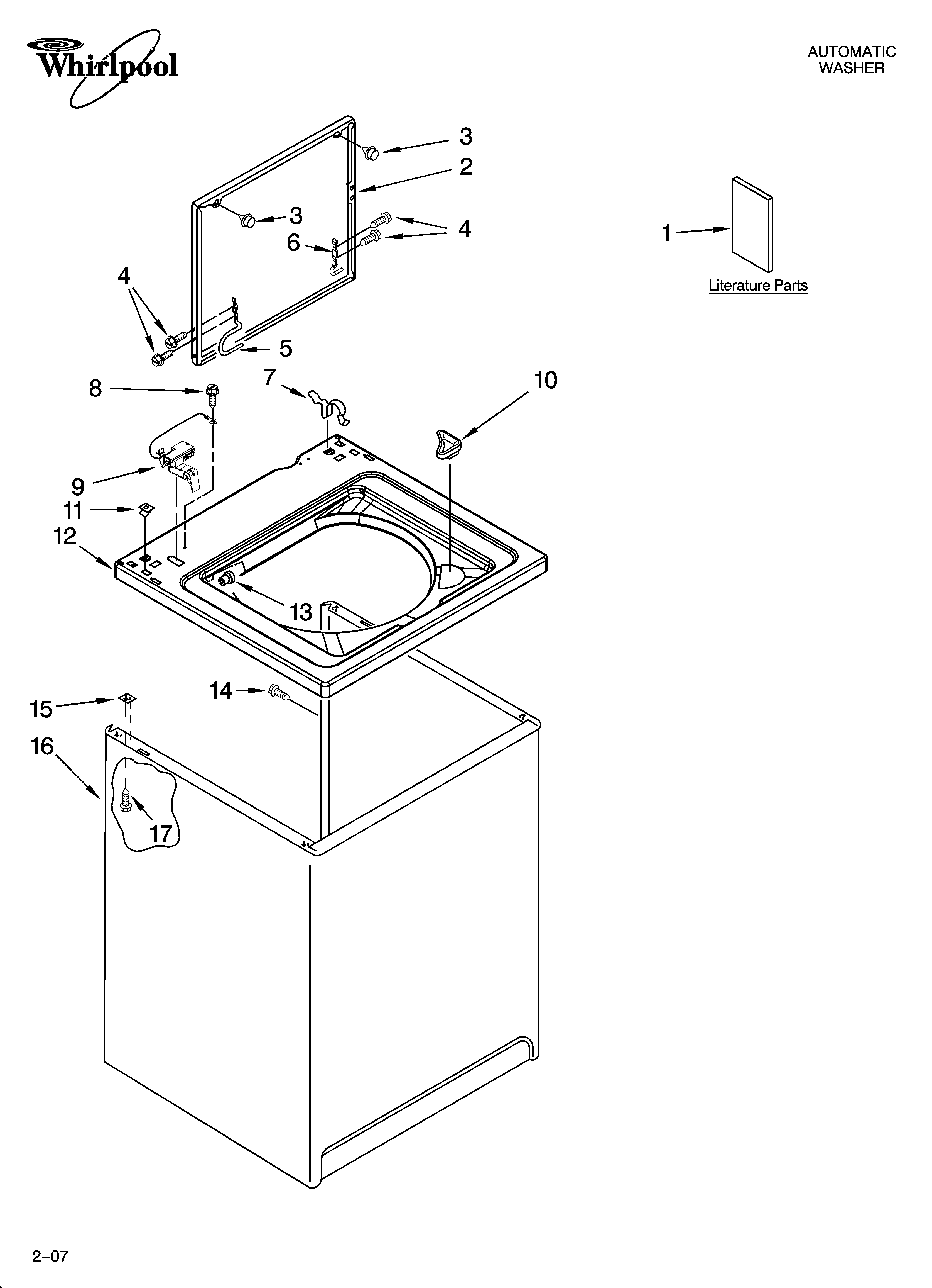 Top and cabinet parts