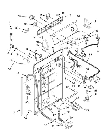 Controls and rear panel parts