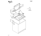 Whirlpool 1CWTW5500SQ0 top and cabinet parts diagram
