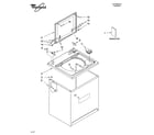 Whirlpool 1CWTW5700SW0 top and cabinet parts diagram