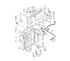 Whirlpool 1CWTW5700SW0 controls and rear panel parts diagram