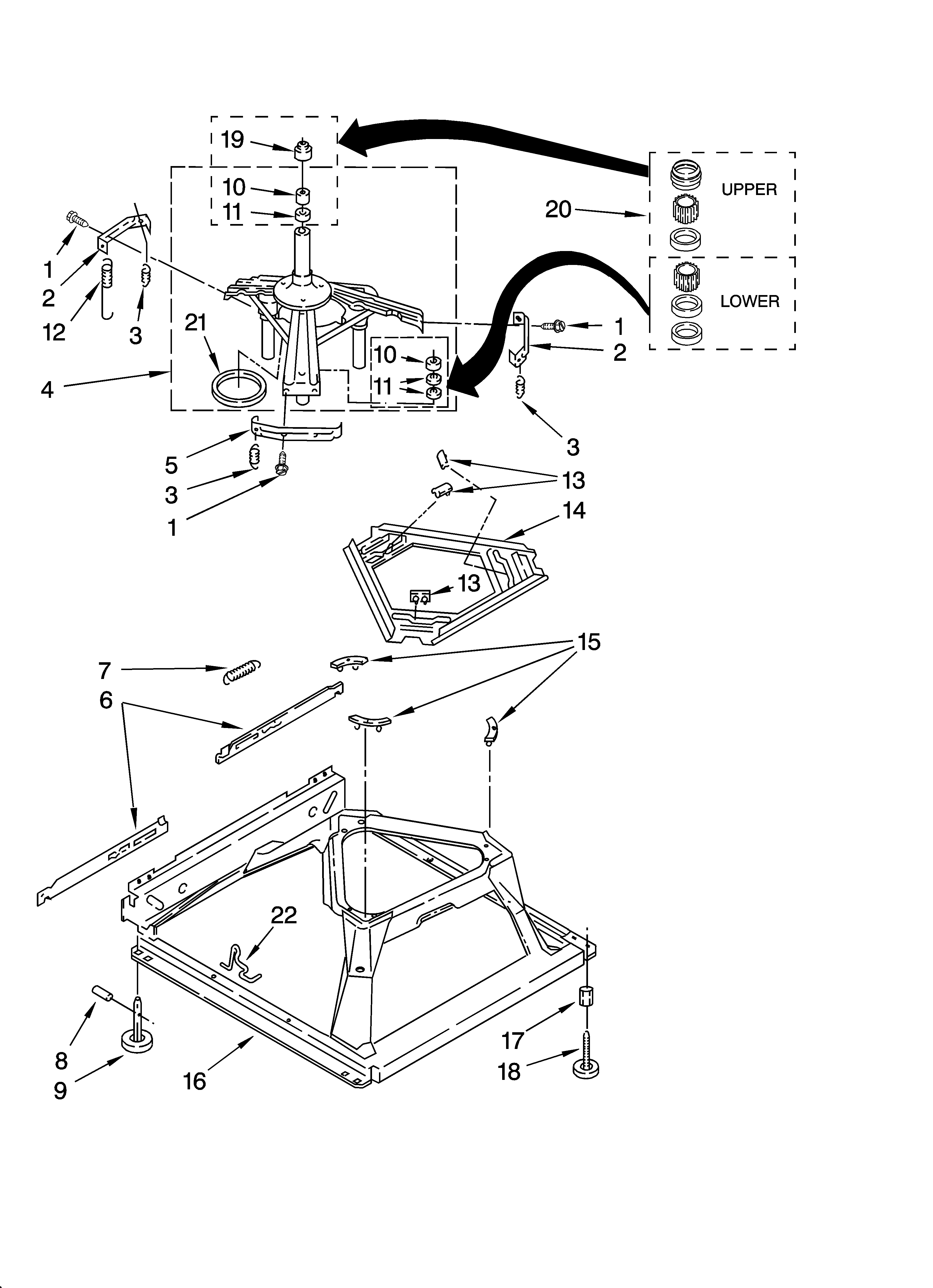 Machine base parts