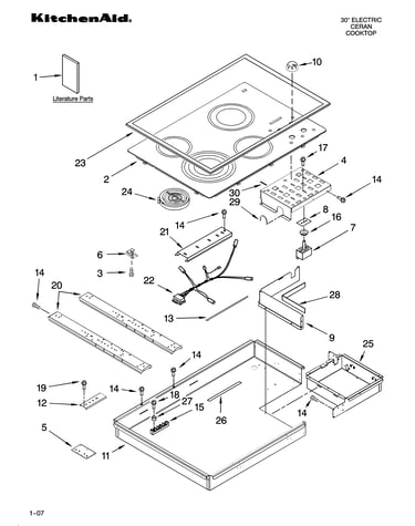 Cooktop parts, optional parts