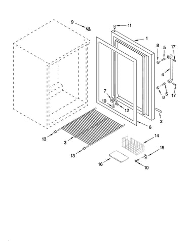 Door and shelf parts