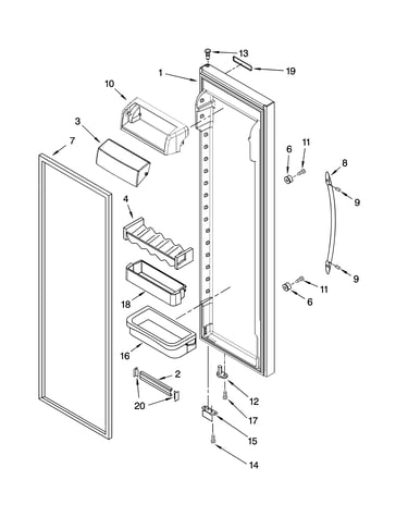 Refrigerator door parts