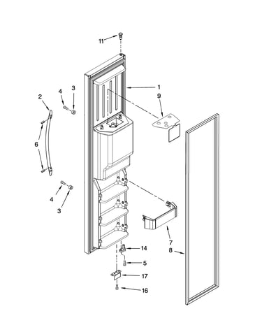 Freezer door parts