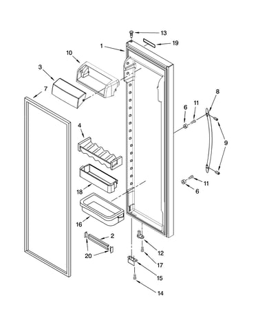 Refrigerator door parts