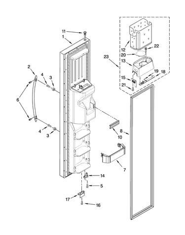 Freezer door parts